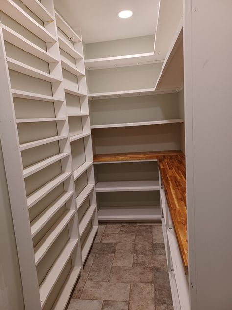 Walk In Pantry Shelving Ideas, Walk In Pantry Shelving, Narrow Walk In Pantry, Walk In Pantry Ideas, Narrow Pantry, Pantry Shelving Ideas, Pantry Renovation, Pantry Closet Design, Pantry Layout