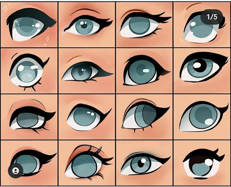 رسم كاريكاتير, Cartoon Eyes Drawing, Eye Drawing Tutorials, Art Tools Drawing, Seni Cat Air, Easy Drawings Sketches, Drawing For Beginners, Sketch Painting, Anime Eyes