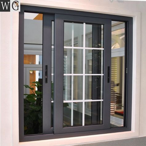 Aluminum Windows Design, Sliding Window Design, Iron Window Grill, Modern Window Design, Modern Window Grill, Window Glass Design, Window Grill Design Modern, House Window Design, Aluminium Sliding Doors