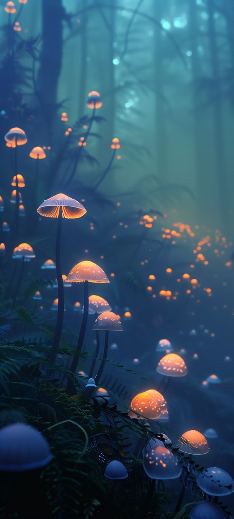 Mushrooms Iphone Wallpaper, Mushroom Iphone Background, Iphone Wallpaper Galaxy Aesthetic, Cartoon Mushroom Wallpaper, Witchy Asthetic Picture Wallpaper, Earth Witch Wallpaper, Art Inspiration Background, Iphone Wallpaper Magic, Astral Realm Art