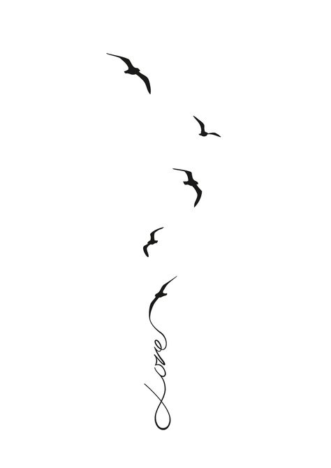 Tattoo Design, I like the drawn out e but no birds Simple Bird Tattoo, Bird Tattoo Back, Vogel Tattoo, Geniale Tattoos, 문신 디자인, Birds Tattoo, Trendy Tattoos, Piercing Tattoo, Mini Tattoos