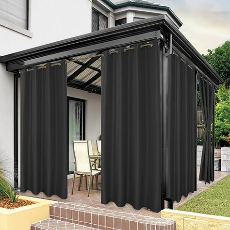 #OutdoorLiving #WaterproofCurtains #PatioDecor #PrivacyCurtains #SunlightBlocking #HomeImprovement #OutdoorStyle #BONZERCurtains #LivingRoomDecor #BedroomDecor Curtains For Gazebo, Sun Blocking Curtains, Outside Curtains, Curtains For Patio, Porch Pergola, Waterproof Fabrics, Outdoor Drapes, Outdoor Curtains For Patio, Porch Curtains