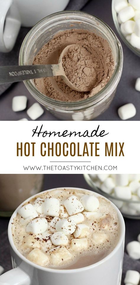 Hot Chocolate Mix Recipe, Homemade Hot Chocolate Mix, Hot Drinks Recipes, Homemade Hot Cocoa, Hot Cocoa Recipe, Cocoa Recipes, Homemade Hot Chocolate, Hot Cocoa Mixes, Hot Chocolate Bars