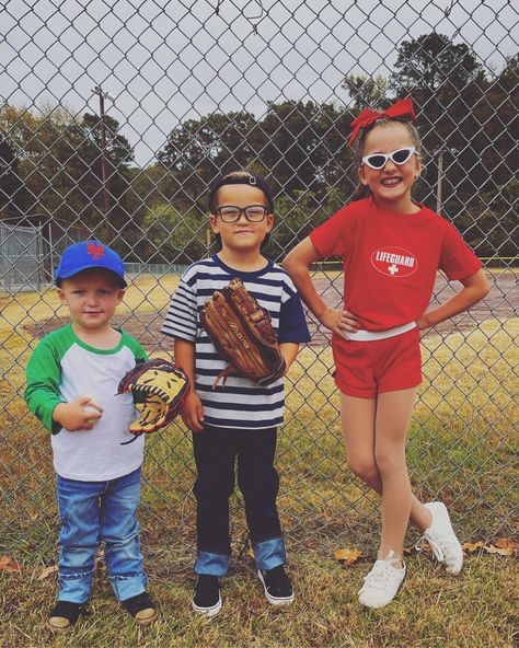 Sandlot Halloween Costumes Family, Sandlot Kids Costume, Sandlot Couple Costume, Sandlot Family Halloween Costumes, The Sandlot Halloween Costumes, The Sandlot Couples Costume, Sandlot Halloween Costumes, Squints Sandlot Costumes, Sandlot Costume