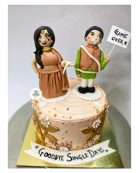 Bride and Groom Bachelorette Cake For Groom, Groom To Be Cake Designs, Groom To Be Cake, Bachelor Party Cakes, Bachelorette Cake, Groom To Be, Wedding Photoshoot Poses, Indian Groom, Boyfriend Birthday