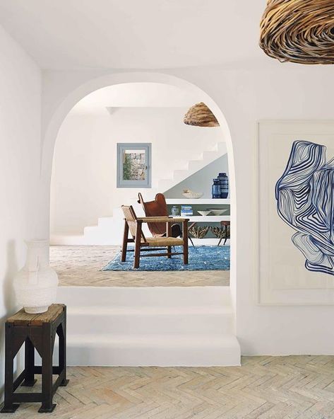 THE RHAPSODY on Instagram: “A modern Mediterranean-style beach house in Ibiza ✨ Designed by @hubertzandberginteriors ~ featured in @insideoutmag ~ photographed by…” Mediterranean Beach House, Mediterranean Interior Design, Mediterranean Interior, Mediterranean Villa, Mediterranean Style Homes, Mediterranean Home Decor, Mediterranean Design, Tropical Home Decor, Mediterranean Decor