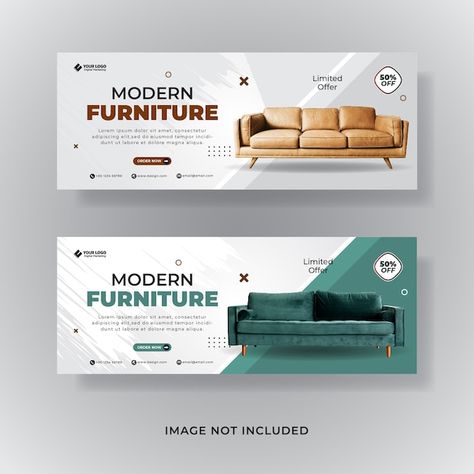 Banner template for furniture sale Premi... | Premium Vector #Freepik #vector #banner #sale #home #shop Furniture Sale Poster, Website Banner Design, Minimalist Shopping, Facebook Cover Template, Sale Home, Beauty Logo Design, Vector Banner, Social Media Poster, Website Design Layout