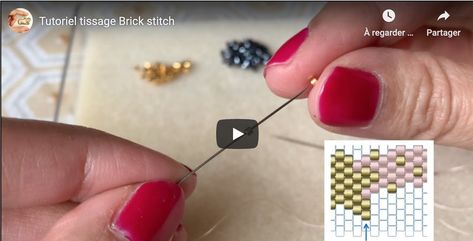 Brick Stitch Pattern Earring, Brick Stitch Tutorial, Rope Diy, Beaded Jewelry Bracelets, Brick Stitch Pattern, Beading Techniques, Beads Bracelet Design, Brick Stitch, Bead Crochet