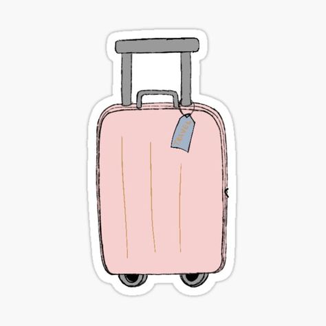 Shopping Stickers, Vacation Stickers, Mobil Design, Suitcase Stickers, Pink Stickers, Cute Suitcases, Sticker Design Inspiration, Homemade Stickers, Pink Travel