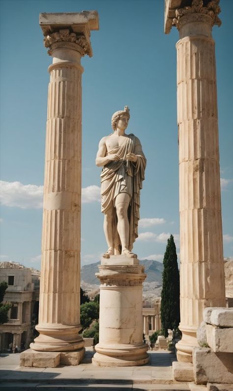 (1) @scullandoars on Tumblr Art History Architecture, Archeology Museum, Ancient Greece Aesthetic, Roman Sculptures, Ancient Carthage, Roman Statues, Architecture Antique, Greek Architecture, Statue Tattoo