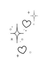 Small Star Drawing, Doodle Hearts Simple, Heart Frame Drawing, Celestial Heart Tattoo, Heart With Stars Tattoo, Heart Stencil Tattoo, Cute Stars Drawing, Hearts And Stars Tattoo, Sparkle Doodles