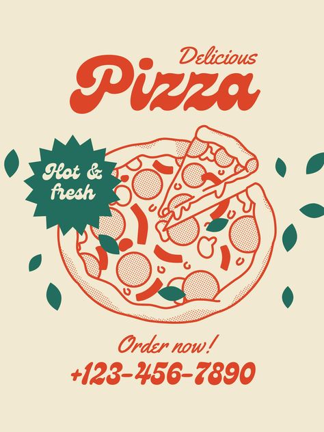 Cutie prints for any room, space, or occasion! Pizza Illustration, Pizza Sign, Pizza Store, Pizza Poster, Pizza Art, Classic Pizza, Pizza Design, Pizza Shirt, Pizza Pizza