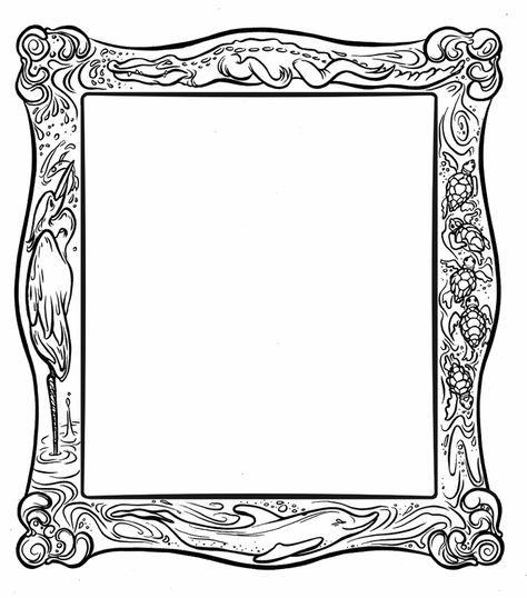 Fancy Picture Frame Coloring Page Frame Coloring Pages, Unicorn Picture Frame, Frames Printable, Free Picture Frames, Halloween Picture Frames, Picture Frame Template, Clipart Frames, Christmas Picture Frames, Heart Picture Frame