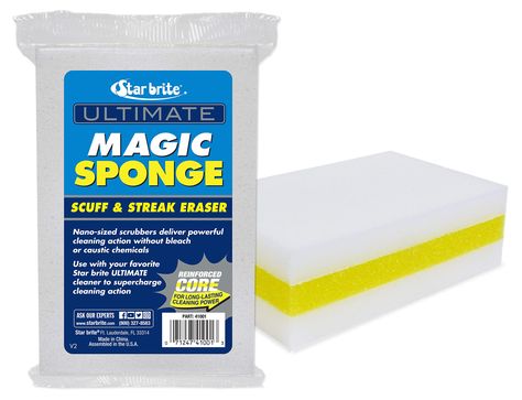 PRICES MAY VARY. UNMATCHED CLEANING POWER - Reinforced core enhances cleaning performance, making it perfect for stubborn stains and scuff marks on various surfaces without harsh chemicals MICROSCRUBBER TECHNOLOGY - Innovative microscrubbers delve deep into surface grooves, effortlessly lifting away dirt and grime with just water for a thorough clean CLEANER ENHANCEMENT DESIGN - Specially designed to super-charge the effectiveness of cleaning solutions, amplifying cleaning power on all surfaces Rv Home, Magic Sponge, Boat Cleaning, Magic Eraser, Cleaning Walls, Lake Life, Erasers, Cleaning Solutions, Cleaning Tools