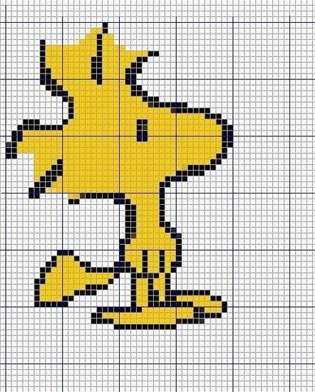 Woodstock Cross Stitch Snoopy, Snoopy Cross Stitch, Peanuts Woodstock, Embroidery Tips, Pixel Crochet, Cross Stitch Christmas Ornaments, Disney Cross Stitch, Pixel Pattern, Cross Stitch Baby