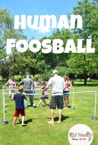 12 Coolest Kid Outdoor Games — Part 3 | Human Foosball Diy, Diy Field Day Games, Family Olympics, Human Foosball, Fun Outdoor Games, Outdoor Game, Outdoor Games For Kids, Flashback Friday, Family Fun Games