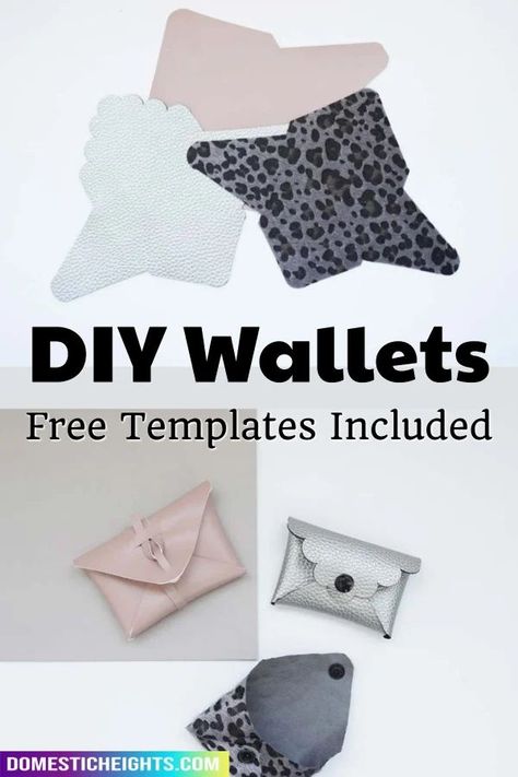 Cricut Leather Projects, Diy Wallets, Diy Leather Wallet Pattern, Diy Leather Feather Earrings, Leather Wallet Template, Wallet Pattern Free, Cricut Leather, Wallet Template, Couture Cuir