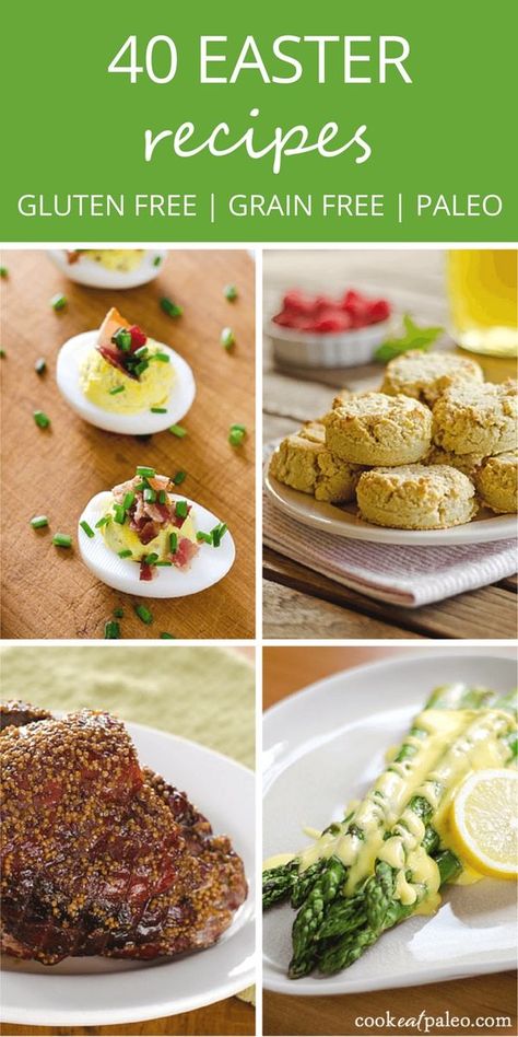 Paleo Easter recipes perfect for brunch, lunch, or dinner, here’s a menu of spring dishes featuring fresh seasonal ingredients. Paleo Easter Recipes, Paleo Easter, Egg Brunch Recipes, Easy Easter Recipes, Brunch Appetizers, Paleo Gluten Free Recipes, Spring Dishes, Healthy Easter, Easter Dinner Recipes