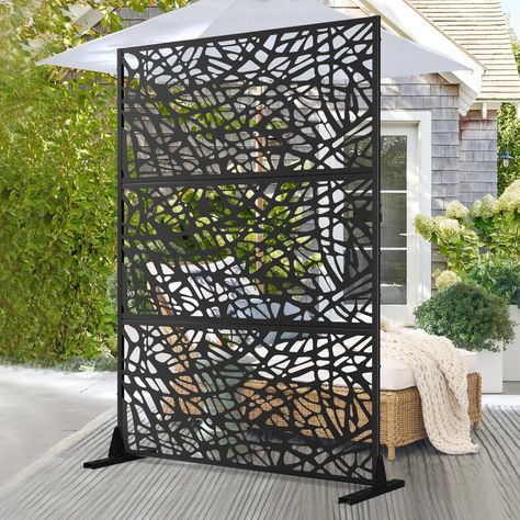 PRICES MAY VARY. Specifications: Each package contains three separate privacy screens, and an assembleable set of stands. Screw accessories will be sent with the package. Versatile and Practical: Good for sunlight filter. Function partition—best for dividing the furniture areas, such as living room, dining area, dressing room, apartment, sun room and more. Decoration partition—Combined with home decor into one scenery as an oriental style or an elegant display. Scenes partition—served as a movab Decorative Privacy Fence, Outdoor Divider, Backyard Privacy Screen, Privacy Screen Deck, Outdoor Privacy Screen, Privacy Fence Screen, Fence Screen, Deck Privacy, Screen Outdoor