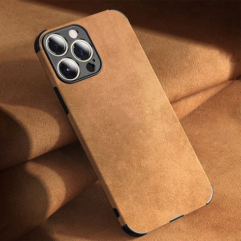 Luxury Lambskin PU Leather Case For iPhone 13 Pro Max Soft Silicone Shockproof Phone Cover Iphone Leather, Iphone 11pro, Simple Luxury, Apple Coloring, Iphone Leather Case, Plain Style, Apple Iphone Case, Leather Phone Case, Silicone Cover