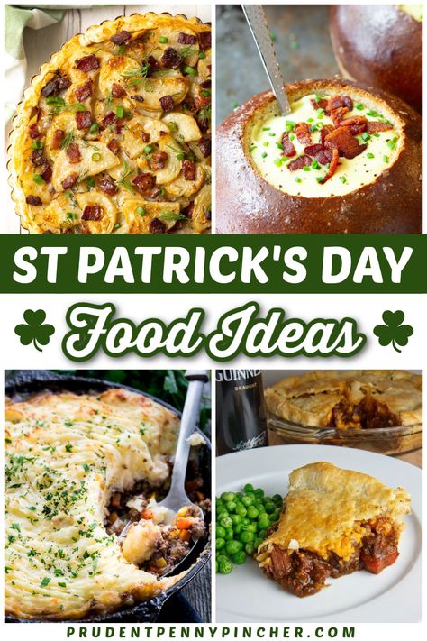 Get the luck of the Irish with these St. Patrick’s Day Food ideas. From traditional Irish recipes to green foods for St Patricks Day. There are St Patrick's Day dinner recipes, St Patricks Day side dishes, St Patricks Day desserts, drinks, appetizers and even breakfast! St Patrick's Food, St Patrick's Day Food Ideas, St Patrick's Day Appetizers, Irish Dessert Recipes, St Patrick's Day Food, St Patricks Food, Irish Dinner, St Patricks Day Drinks, St Patrick Day Treats