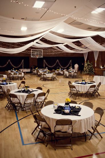 Gym Wedding Reception, Wedding Venues Church, Venue Design, Party Lights Indoor, Winter Carnival, Wedding Reception Ideas, Lds Wedding, Diy Event, School Event