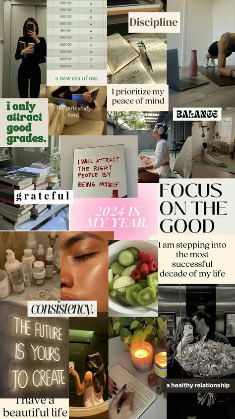 Wallpaper. Motivation. Self improvement. Vision board. Best version. Focus. Organized Aesthetic Vision Board, Healthy Wallpaper Motivation, Vision Boards Wallpapers, Vision Board Minimalist, School Motivation Wallpaper, 2025 Motivation, Minimalist Vision Board, Organized Minimalist, Manifesting Wallpaper