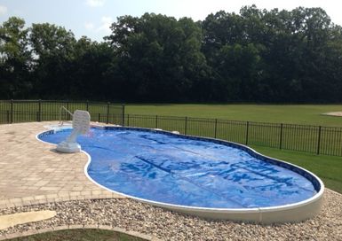 Semi Inground Pool Deck, Radiant Pools, Semi Inground Pool, Inground Pool Landscaping, Semi Inground Pools, Best Above Ground Pool, Swimming Pool Decks, Pools Backyard Inground, Pool Deck Ideas