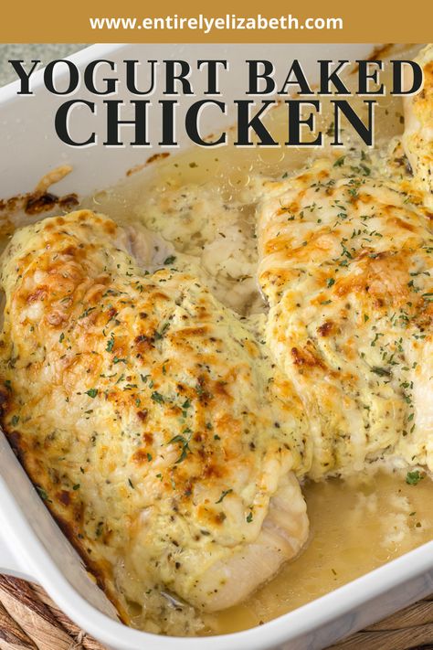 Plain Yogurt Chicken Recipes, Greek Yogurt Parmesan Chicken, Chicken Thigh Recipes Yogurt, Baked Yogurt Chicken, Plain Yogurt Recipes Dinner, Chicken Recipes With Greek Yogurt, Recipes Using Greek Yogurt Dinner, Chicken Breast Recipes Greek Yogurt, Chicken And Greek Yogurt Recipes