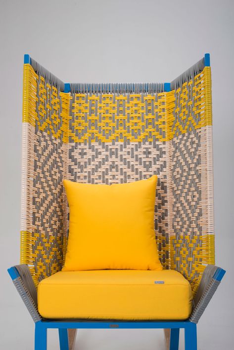 The Bamba Collection by Carolina Ortega Woven Furniture Design, London Design Week, Weaving Loom Diy, Woven Chair, Furniture Board, Woven Furniture, Beach House Design, Small Sofa, Best Sofa