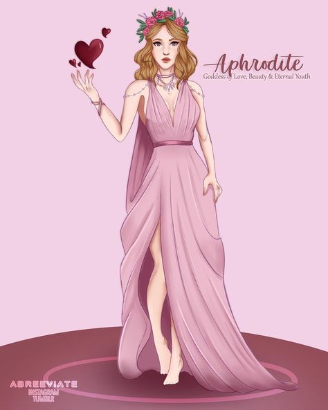 Bree on Instagram: “Aphrodite - Goddess of Love, Beauty and Eternal Youth. . . Incoming series alert! Haha . Enjoy! . #drawing #digitalart #digitalpainting…” Aphrodite Art, Aphrodite Goddess, Goddess Outfit, Greek Women, Alice Angel, Greek Gods And Goddesses, Eternal Youth, Illustration Portrait, Greek And Roman Mythology