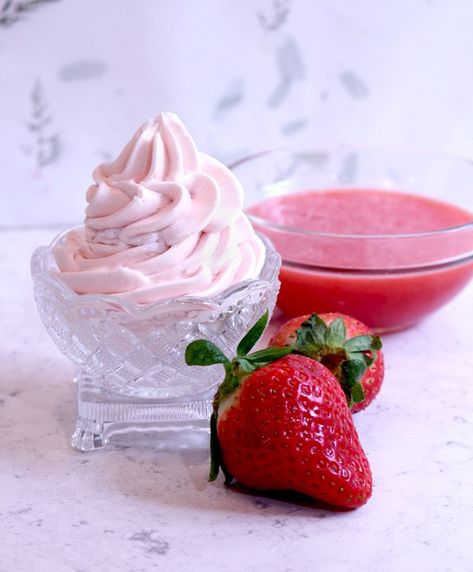 Strawberry Swiss Meringue Buttercream Recipe - Powered by @ultimaterecipe Strawberry Swiss Meringue Buttercream, Swiss Meringue Buttercream Recipe, Italian Meringue Buttercream, Meringue Frosting, Buttercream Frosting Cake, Frosting Cake, Fresh Strawberry Recipes, Swiss Buttercream, Dump Cakes