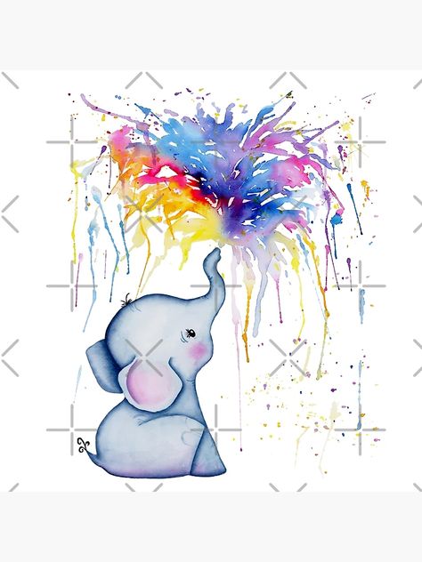 "Baby Elephant Rainbow Watercolor Painting" Art Print for Sale by Alishathunem | Redbubble Rainbow Watercolor Painting, Rainbow Watercolor, Elephant Painting, Paintings Art Prints, Baby Elephant, Painting Art, Watercolor Painting, Cool Tattoos, Watercolor Paintings