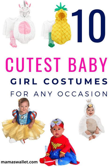 Finding baby girl costumes for 6 -12 month olds at an affordable price are just what budget conscience moms are looking for.  What I have learned from being a parent is that costumes can be purchased all year for all sorts of reasons. #babycostumes #babygirlcostumes via @ronihardy0167 Pineapple Costume, Toddler Boy Costumes, Old Halloween Costumes, Handmade Halloween Costumes, Baby Costumes Girl, 3 Month Old Baby, Terrible Twos, 6 Month Old Baby