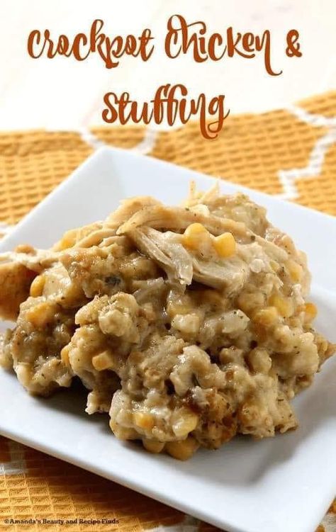 Crockpot Chicken Stuffing, Stuffing Crockpot, Stuffing Recipes Crockpot, Crockpot Stuffing, Stove Top Stuffing, Ree Drummond Recipes, Chicken And Stuffing, Chicken Stuffing, Recipes Beef