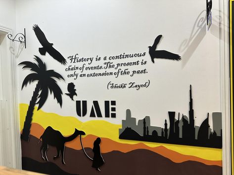 Our classroom uae theme Uae Desert, Desert Theme, Door Decoration, Door Decorations, The Past, Doors, I Love, History, Wall