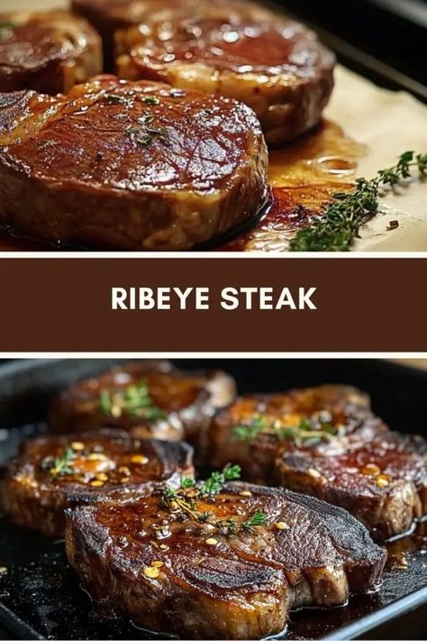 RIBEYE STEAK Ribeye Steak Recipes Oven, Steak Recipes Oven, Perfect Ribeye Steak, How To Cook Ribeye, Ribeye Steak Recipe, Cooking Ribeye Steak, Ribeye Steak Recipes, Steak Dishes, Alton Brown