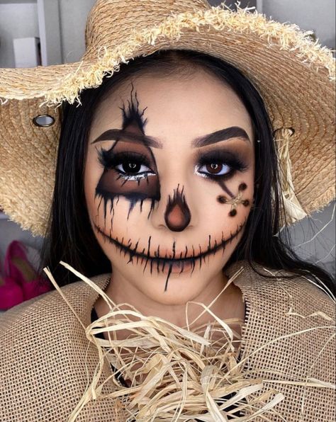 #halloween #makeup #ideas #instagram #inspiration #diy #1 #fashion #recipe #crochet #art NINEFROGS #my Pink Scarecrow Makeup, Butterfly Costume Makeup, Scarecrow Costume Women, Best Festival Outfits, 2023 Festival Outfits, Diy Scarecrow Costume, Scarecrow Halloween Makeup, Halloween Costumes Scarecrow, Halloween Makeup Clown