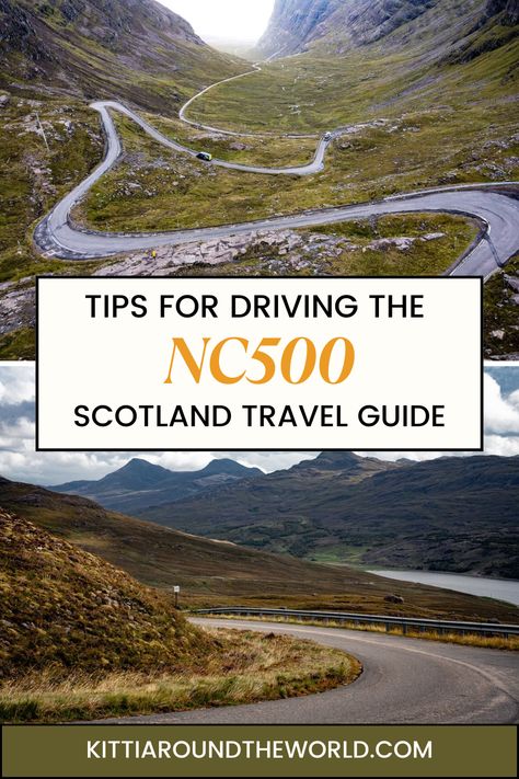 In this guide we'll give you our essential tips for having a safe, responsible and unforgettable journey driving the NC500 in Scotland. North Coast 500 in Scotland | Driving the North Coast 500 | Driving the NC500 in Scotland | North Coast 500 road trip in Scotland | Things to know before driving the NC500 in Scotland | Best Road trip in the UK | NC500 driving tips | NC500 guide | Nc500 Scotland, North Coast 500 Scotland, Tips For Driving, Scotland Travel Guide, North Coast 500, Scenic Road Trip, Greece Travel Guide, United Kingdom Travel, Driving Tips