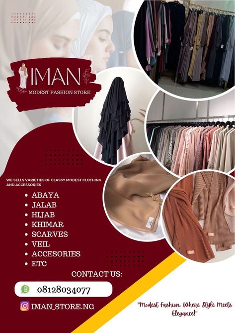 Cloth Shop Poster Design, E Flyer Design Inspiration, Hijab Flyer Design, Fashion Design Poster Ideas, Graphic Design Business Flyer, Fliers Design Flyers Business, Clothing Brand Poster Graphic Design, Business Flyers Designs, Clothes Poster Design Graphics