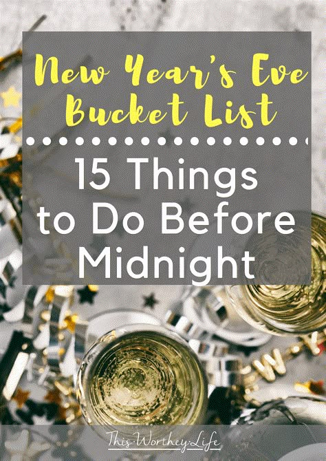 Create a fun New Year's Eve Bucket List this year with our 15 things to do before Midnight. Make fun memories that won't end at midnight, but live on forever. New Years Eve For Couples, New Years Eve Activities, New Years Eve Traditions, New Year's Eve Countdown, New Year's Eve Activities, Kids New Years Eve, New Years Eve Games, New Years Eve Day, Eve Game