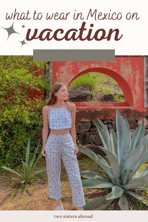 What to Wear in Mexico – Vacation Lookbook and Outfit Inspiration Merida Mexico Outfits, Guadalajara Mexico Outfits, Tequila Mexico Outfit, Guadalajara Outfits, What To Wear In Mexico, Vacation Lookbook, Cute Colorful Outfits, Vacation In Mexico, Perfect Beach Day