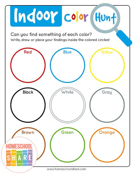 Color Scavenger Hunts - Homeschool Share Color Scavenger Hunt, Color Hunt, Sheet Protector, Scavenger Hunt For Kids, Scavenger Hunts, Learn Colors, The Wiggles, Learning Colors, Dry Erase Markers