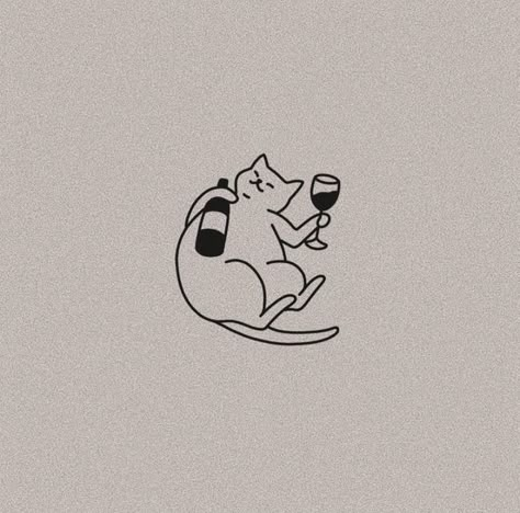 Psycodelic Tattoo, Cat Tattoo Designs, Cute Little Tattoos, 강아지 그림, Mini Drawings, Little Tattoos, Simplistic Tattoos, Tattoo Design Drawings, Minimal Tattoo