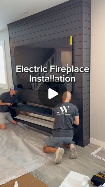 Accent Wall Designs on Instagram: "First time installing an @ambefireplaces 🔥
.
1. Frame the opening
2. Slide in
3. Screw in place
4. Decorate (comes with several options)
5. Replace glass
6. ENJOY!!!
.
Something we learned is that the instructions call for a 16 3/4” opening.  That is actually the size of the fire box, and there are screws on top and bottom that extend past the 16 3/4”, so you actually need about a 17” opening.  Always best to double check measurements before you get too far, and always test fit in your opening before finishing!
.
Checkout @ambefireplaces for more options!
.
#fireplace #walldecor #accentwall #mediawall #electric #ideas #design" How To Install Electric Fireplace Insert, Electric Built In Fireplace, Fireplace Electric Ideas, Bump Out Fireplace Wall, Accent Wall With Fireplace And Tv, Electric Fireplace Built In, Tv And Electric Fireplace Wall Ideas, Basement Fireplace Ideas, Tv And Fire Wall Ideas