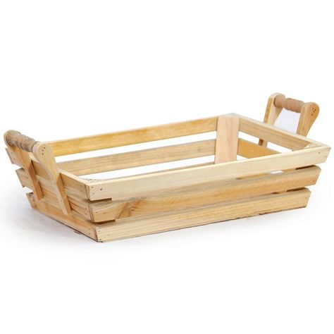 Wooden Basket, Wood Basket, Tray With Handles, Wooden Projects, Wood Crates, Lucky Clover, Small Wood Projects, Wood Tray, Wooden Tray