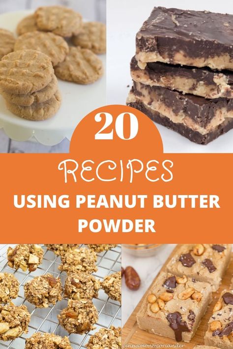 How to use Peanut Butter Powder in many different recipes from PB2 Fit cookies to healthy breakfast cookies, high protein muffins and cakes. Peanut butter cups and more.  #peanutbutterpowder #peanutbuttercookies Pbfit Cookies, Butter Powder Recipes, Recipes For Peanut Butter, Peanut Butter Powder Recipes, Pb2 Recipes, Recipes Peanut Butter, Healthy Peanut Butter Cups, Healthy Peanut Butter Cookies, Butter Powder