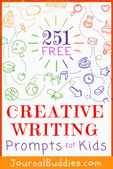 Try these today! Creative writing prompts are a great way to get kids’ minds going, as a question or idea can inspire all kinds of imaginative reflections and creative solutions. To support a regular creative writing practice, we published four lists of prompts for kids with 251 prompts in all! Creative Writing Prompts For Kids, Writing Games For Kids, Creative Writing Topics, Summer Writing Prompts, Writing For Kids, Creative Writing For Kids, Imaginative Writing, Creative Writing Worksheets, Elementary Writing Prompts