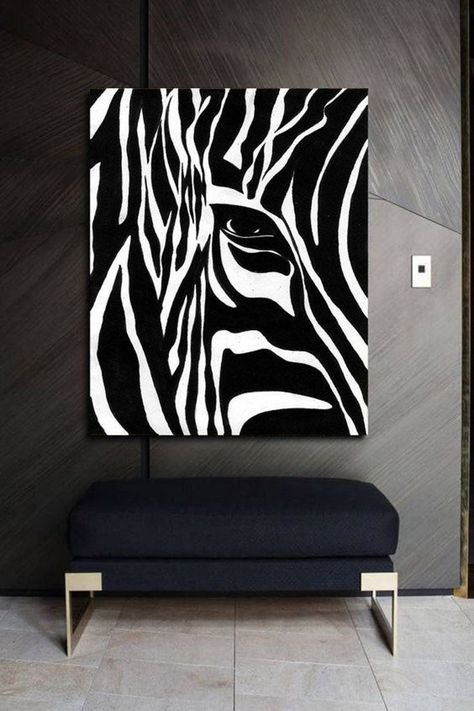 Zebra Painting, Zebra Art, Paintings Canvas, 강아지 그림, Canvas For Beginners, Canvas Drawings, Soyut Sanat Tabloları, Minimalist Painting, Beginner Painting