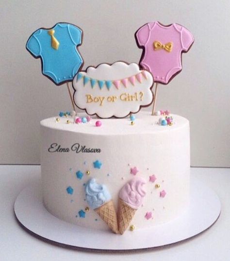 Torte Baby Shower Boy Or Girl, Babyshowercakes Cake Designs, Cake Reveal, Reveal Cake Ideas, Gateau Baby Shower Garcon, Gender Reveal Cake Ideas, Baby Shower Gender Reveal Cake, Cake For Baby Shower, Baby Reveal Cakes